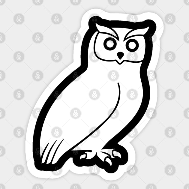 Owl Silhouette Sticker by KC Happy Shop